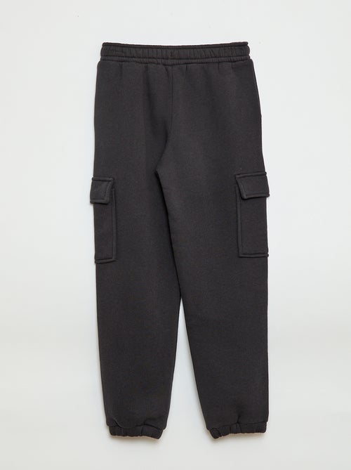 Jogging en molleton uni multi-poches - Kiabi