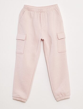 Jogging en molleton uni multi-poches