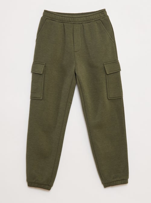 Jogging en molleton uni multi-poches - Kiabi