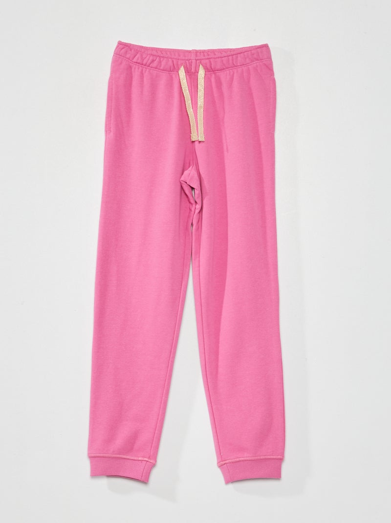 Jogging en molleton uni Rose - Kiabi