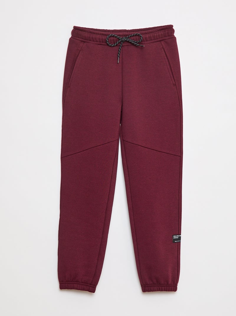 Jogging en molleton uni Rouge - Kiabi