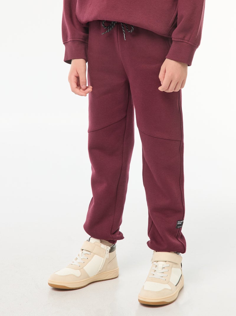 Jogging en molleton uni Rouge - Kiabi