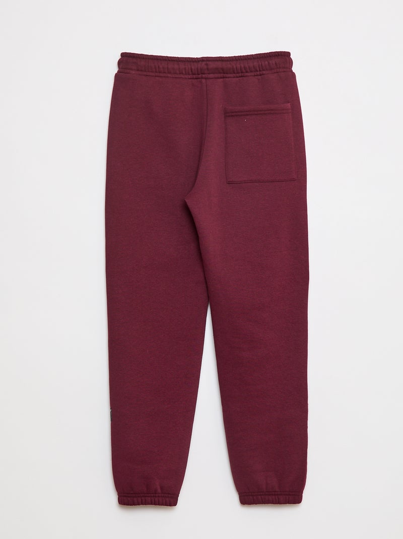 Jogging en molleton uni Rouge - Kiabi