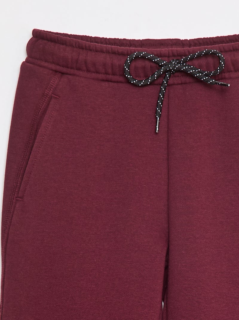 Jogging en molleton uni Rouge - Kiabi