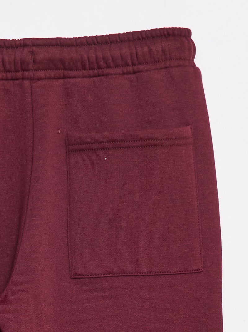 Jogging en molleton uni Rouge - Kiabi
