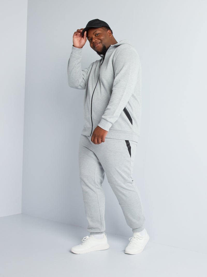 Jogging en piqué de coton Gris - Kiabi