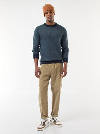 Jogging en velours côtelé uni