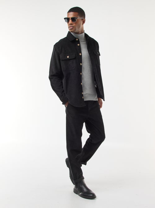 Jogging en velours côtelé uni - Kiabi