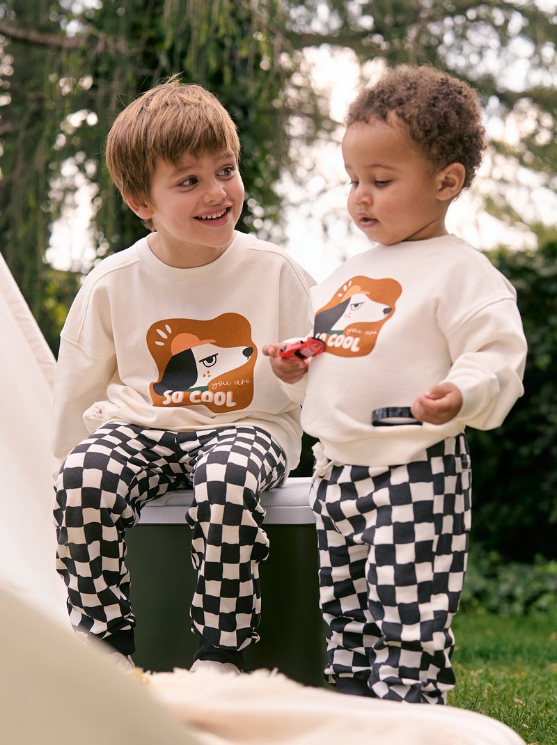 Jogging fantaisie - Grafik Edition Gris - Kiabi