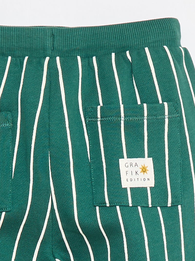 Jogging fantaisie - Grafik Edition Vert - Kiabi