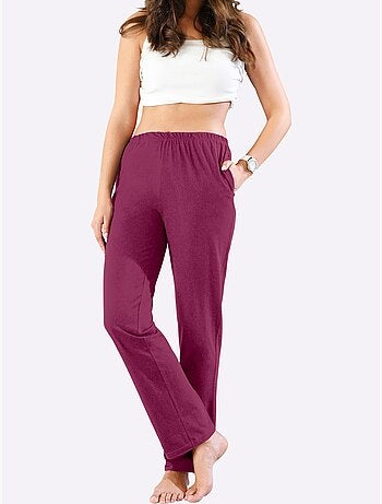 Jogging pour femme à ceinture élastique avec poches cousues - taille standard - moda vilona