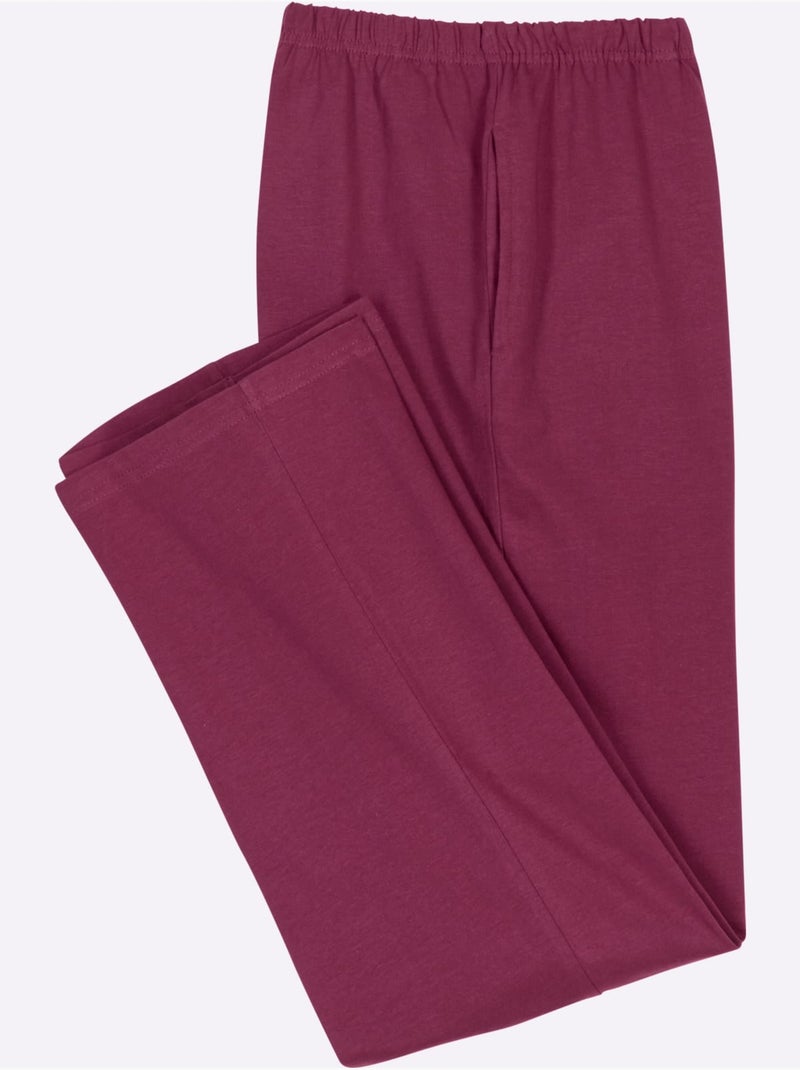 Jogging femme à ceinture élastique avec poches cousues - taille standard - moda vilona Mauve - Kiabi