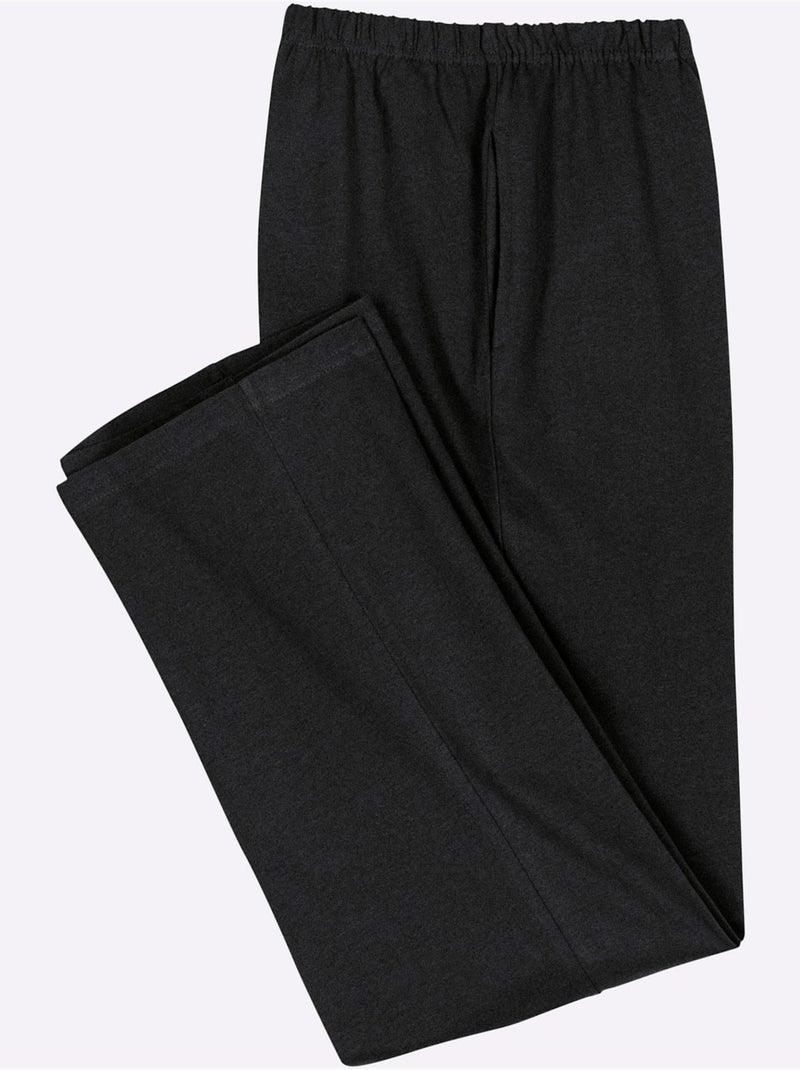Jogging femme avec ceinture élastique et poches cousues - taille standard - moda vilona Noir - Kiabi