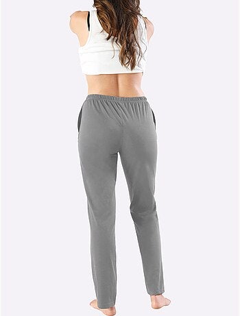 Jogging pour femme à ceinture élastique avec poches cousues - taille standard - moda vilona