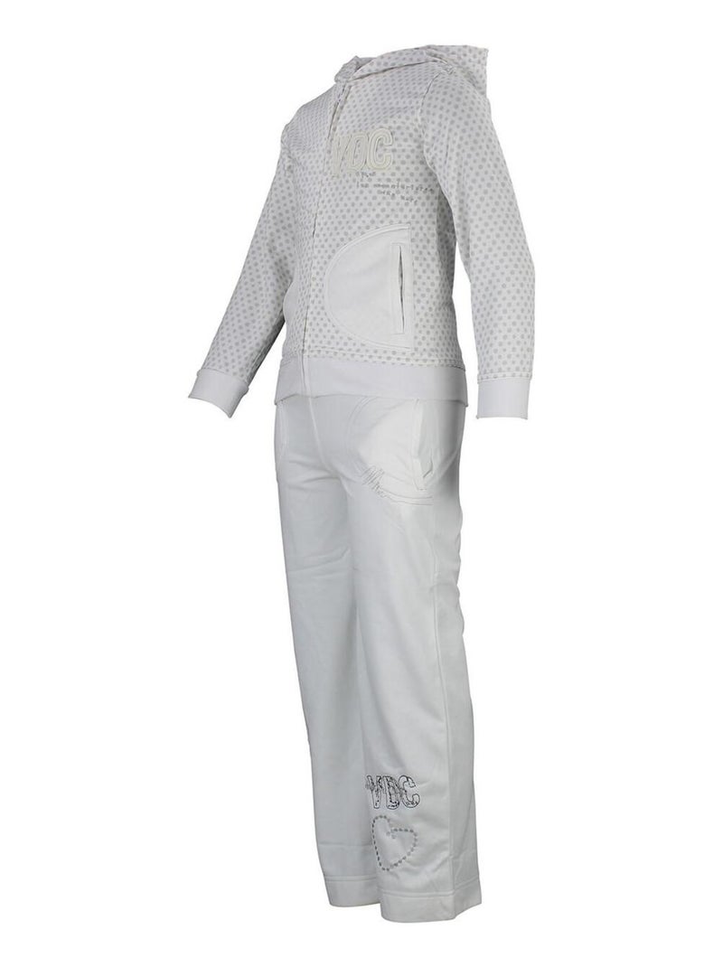 Jogging fille FOIRAL - MISS GIRLY Blanc - Kiabi