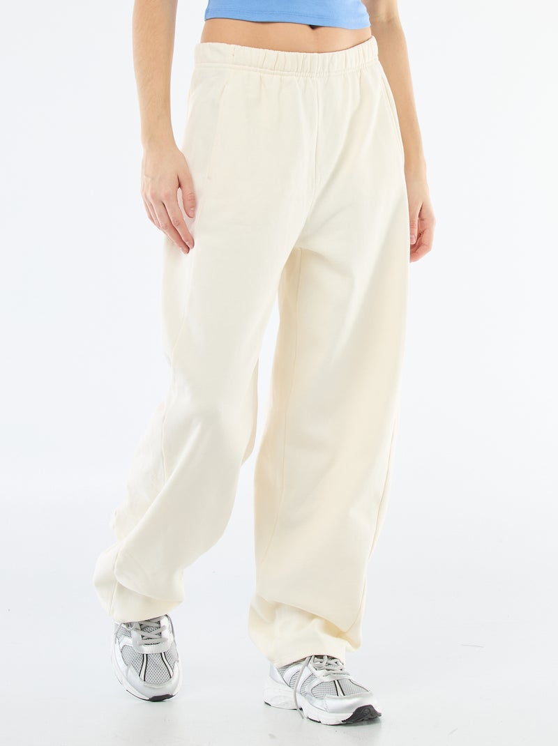 Jogging forme barrel Beige - Kiabi