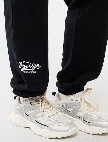 Jogging forme barrel en coton uni