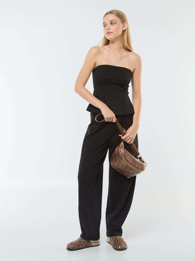 Jogging forme barrel Noir - Kiabi