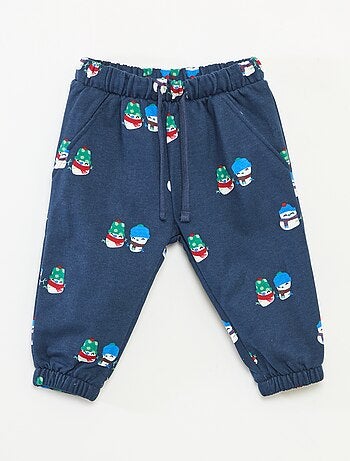 Jogging imprimé all-over Noël en polaire coton