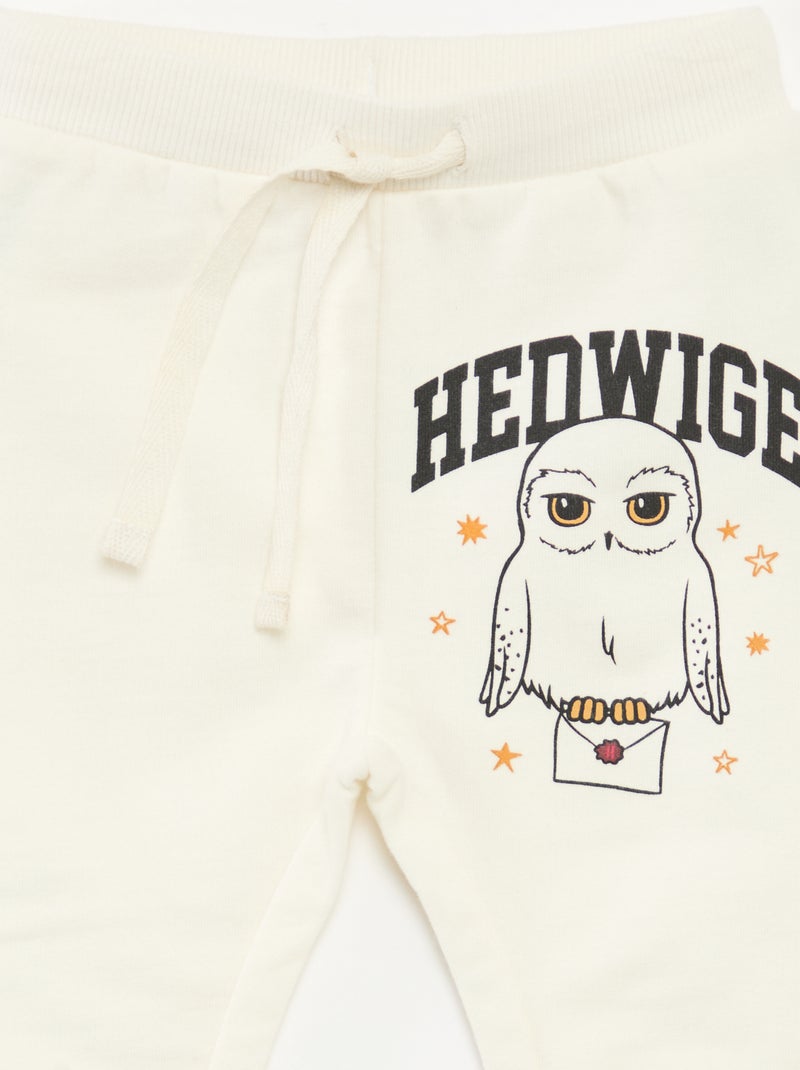 Jogging imprimé 'Harrypotter' en polaire coton Blanc - Kiabi