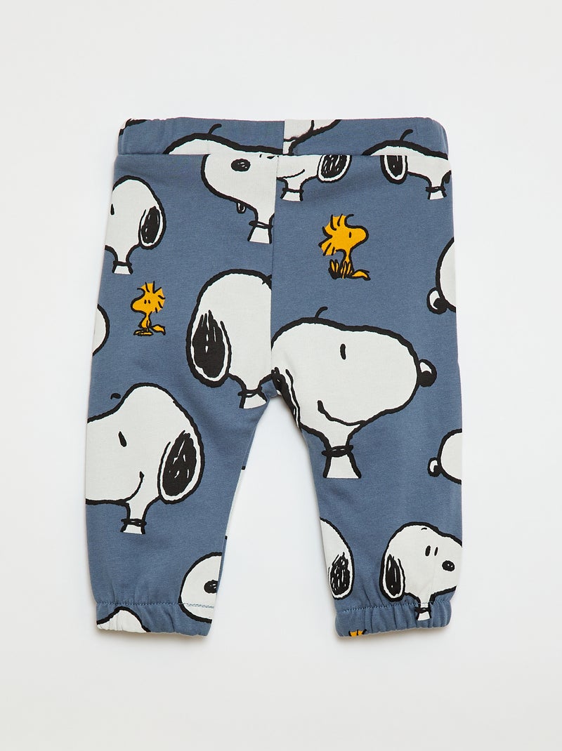 Jogging imprimé 'Snoopy' all-over en coton Bleu - Kiabi