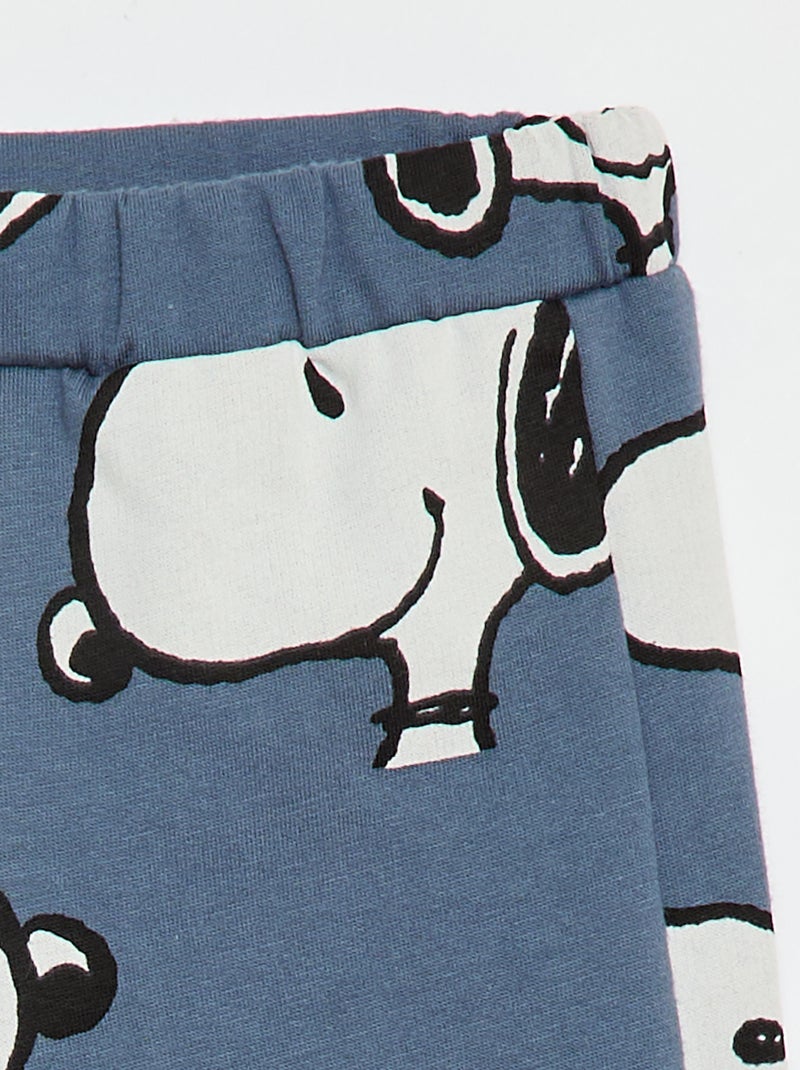 Jogging imprimé 'Snoopy' all-over en coton Bleu - Kiabi