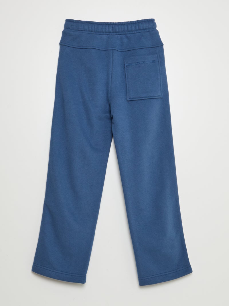 Jogging large avec bandes contrastantes Bleu - Kiabi