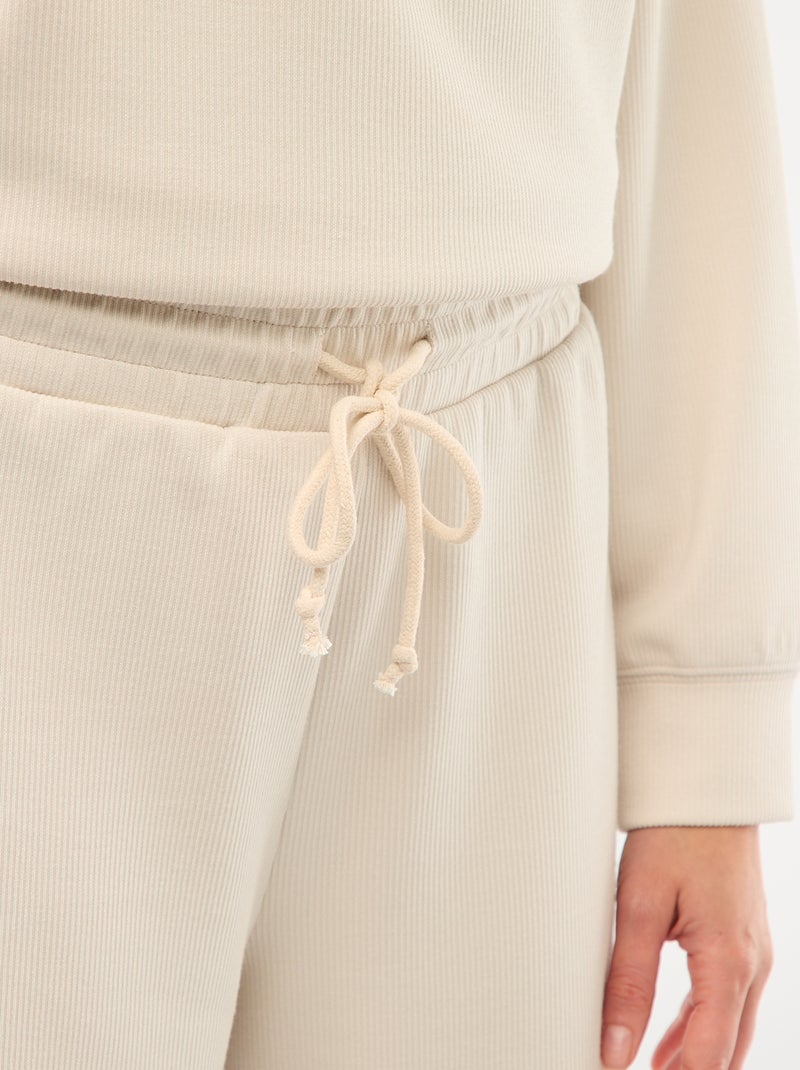 Jogging large doux Beige - Kiabi