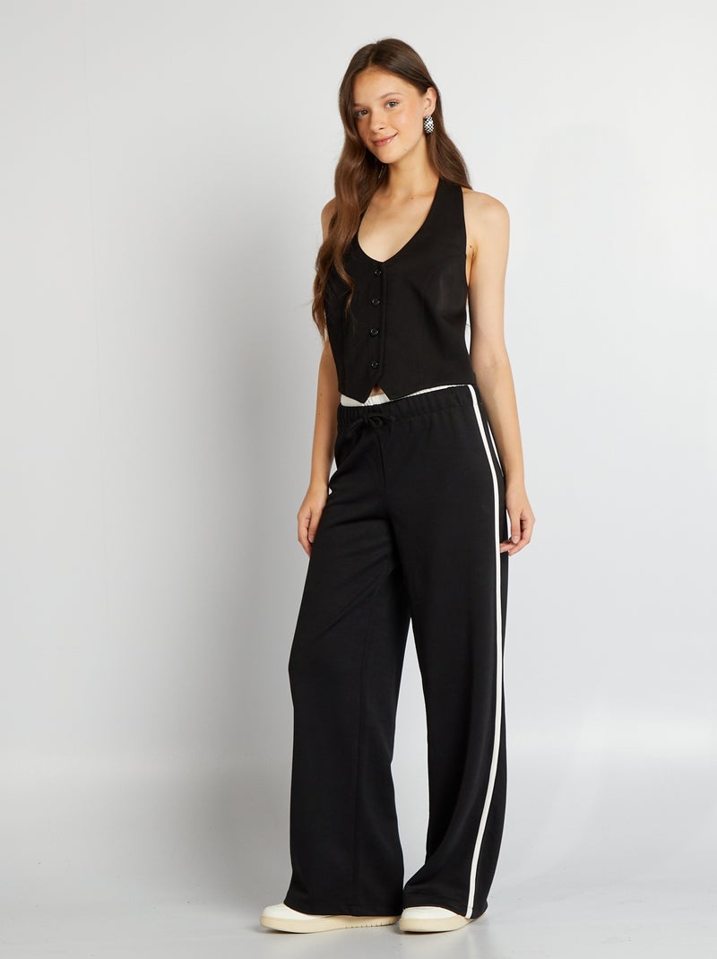 Jogging large effet boxer apparent Noir - Kiabi