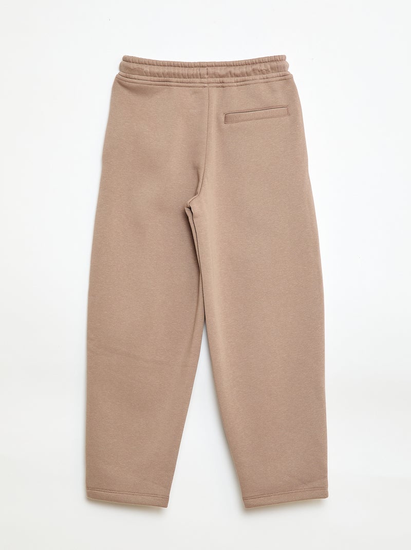 Jogging large en molleton Beige - Kiabi