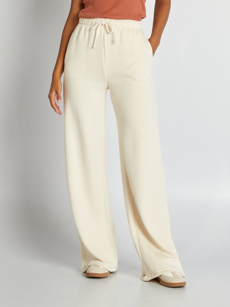 Jogging large en molleton Blanc - Kiabi