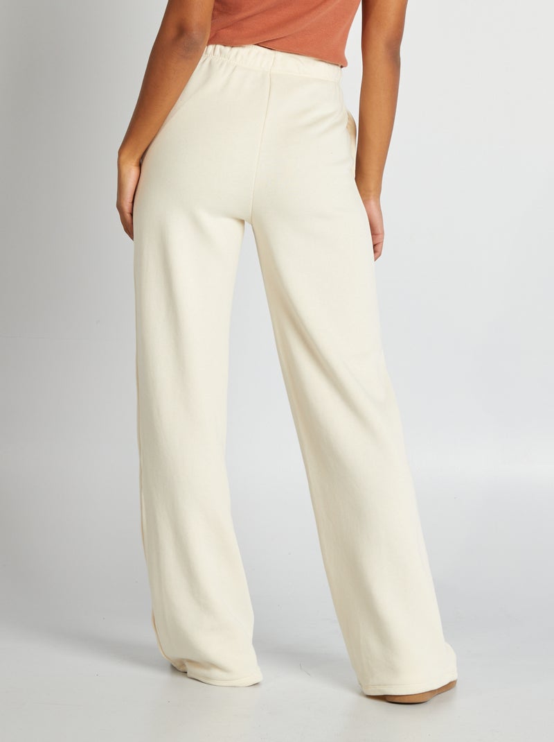 Jogging large en molleton Blanc - Kiabi