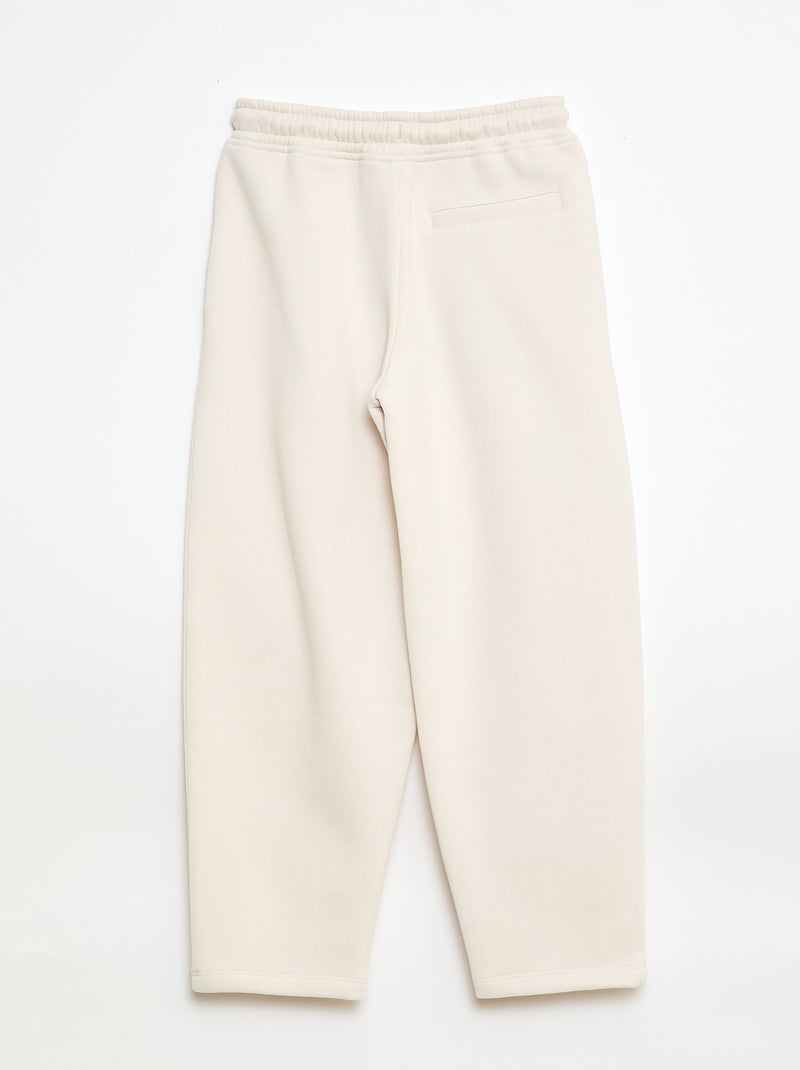 Jogging large en molleton Blanc - Kiabi