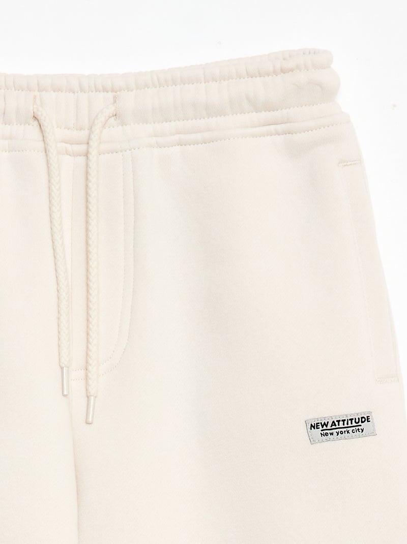 Jogging large en molleton Blanc - Kiabi