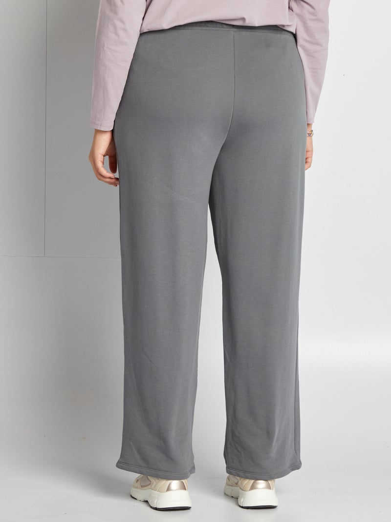 Jogging large en molleton léger Gris - Kiabi