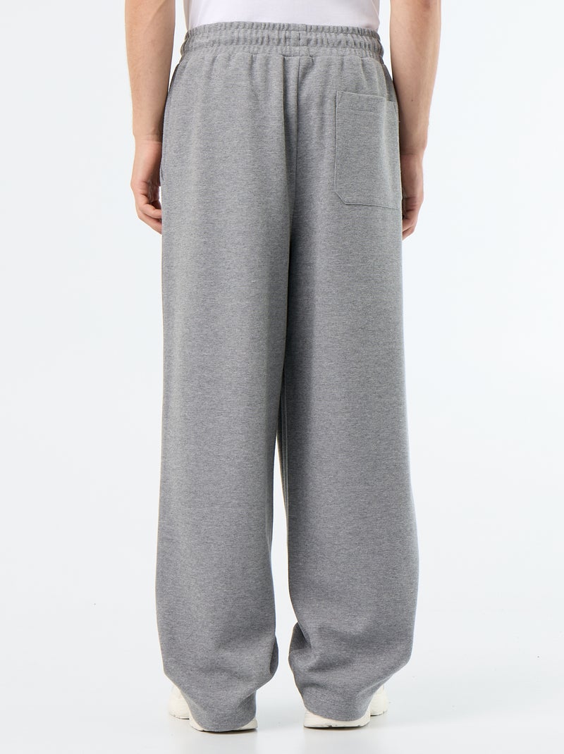 Jogging large en molleton léger Gris - Kiabi