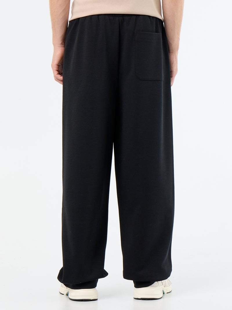 Jogging large en molleton léger Noir - Kiabi