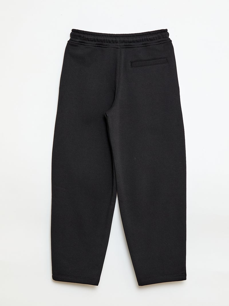 Jogging large en molleton Noir - Kiabi
