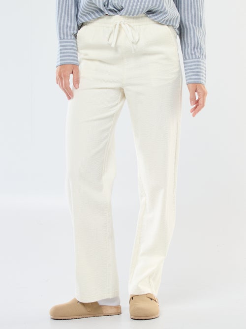 Jogging large en velours côtelé - Kiabi