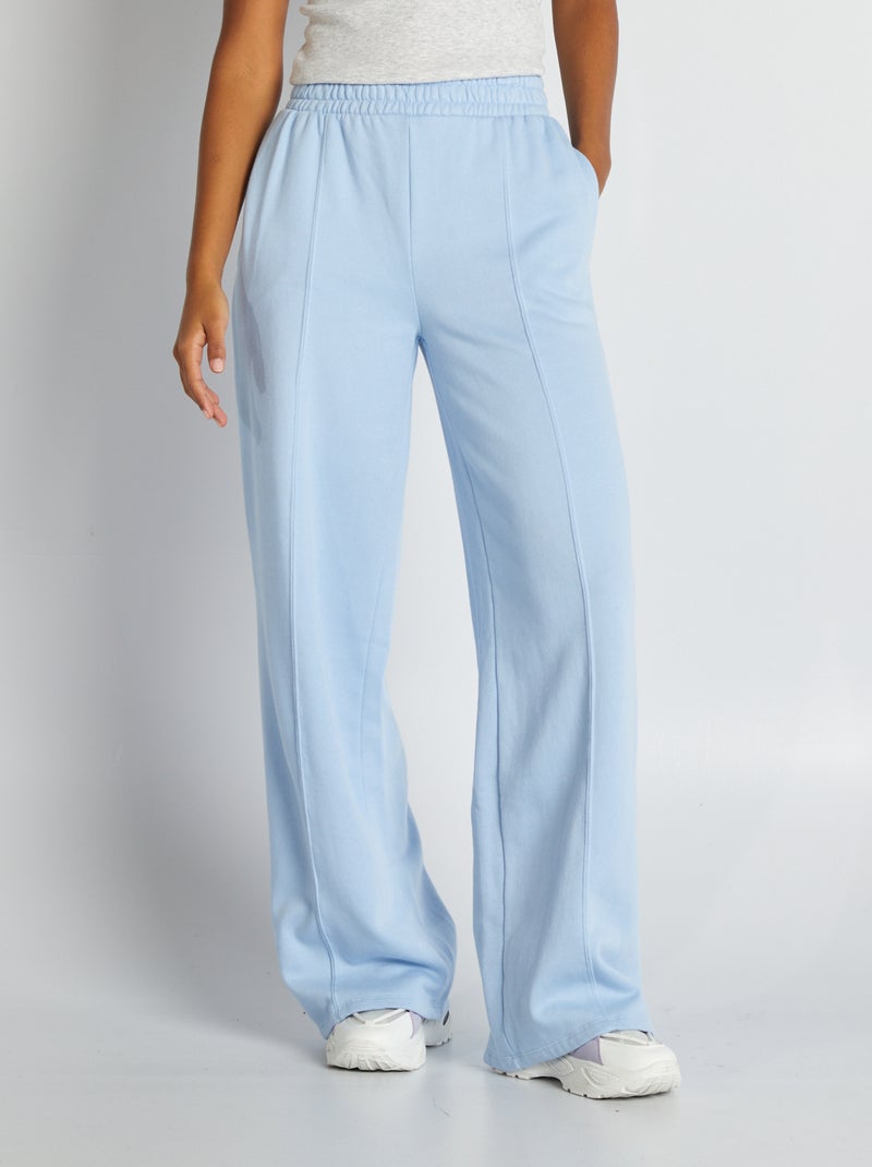 Jogging large uni Bleu - Kiabi