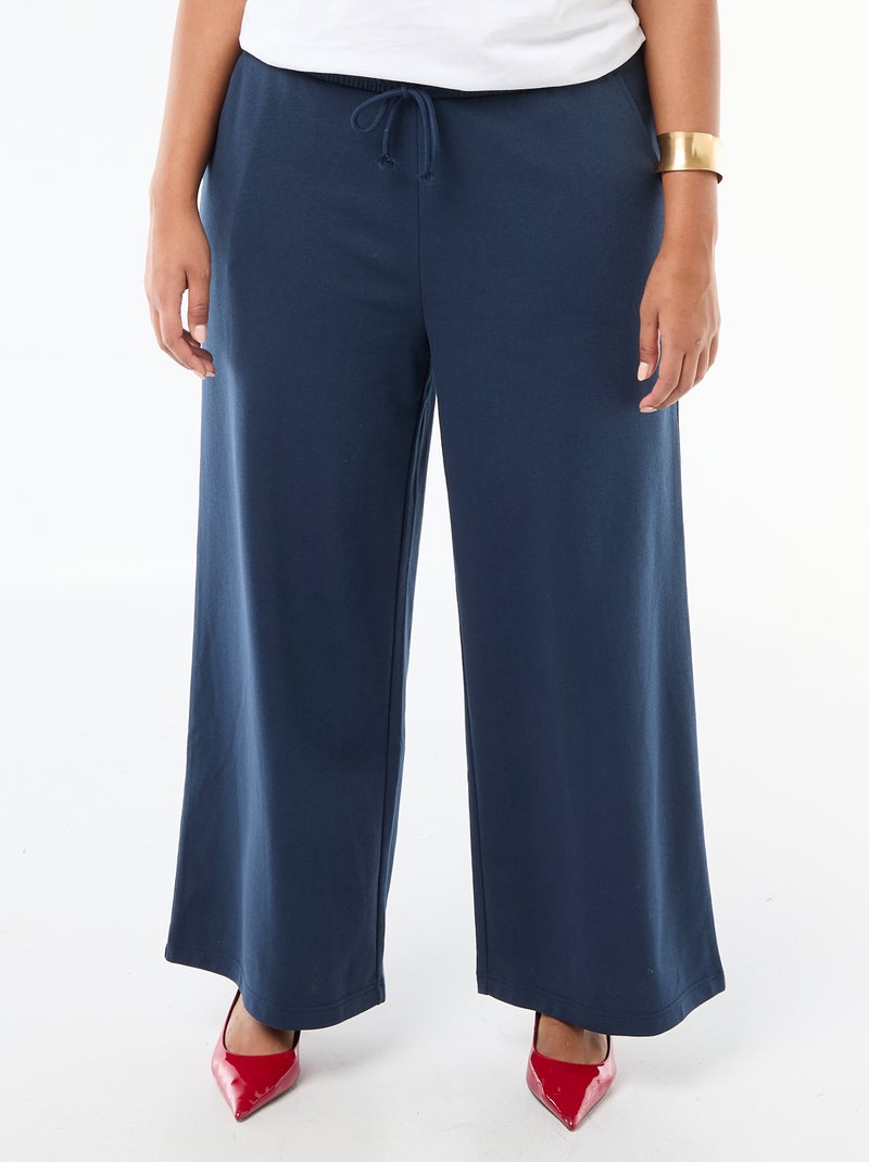 Jogging large uni Bleu - Kiabi