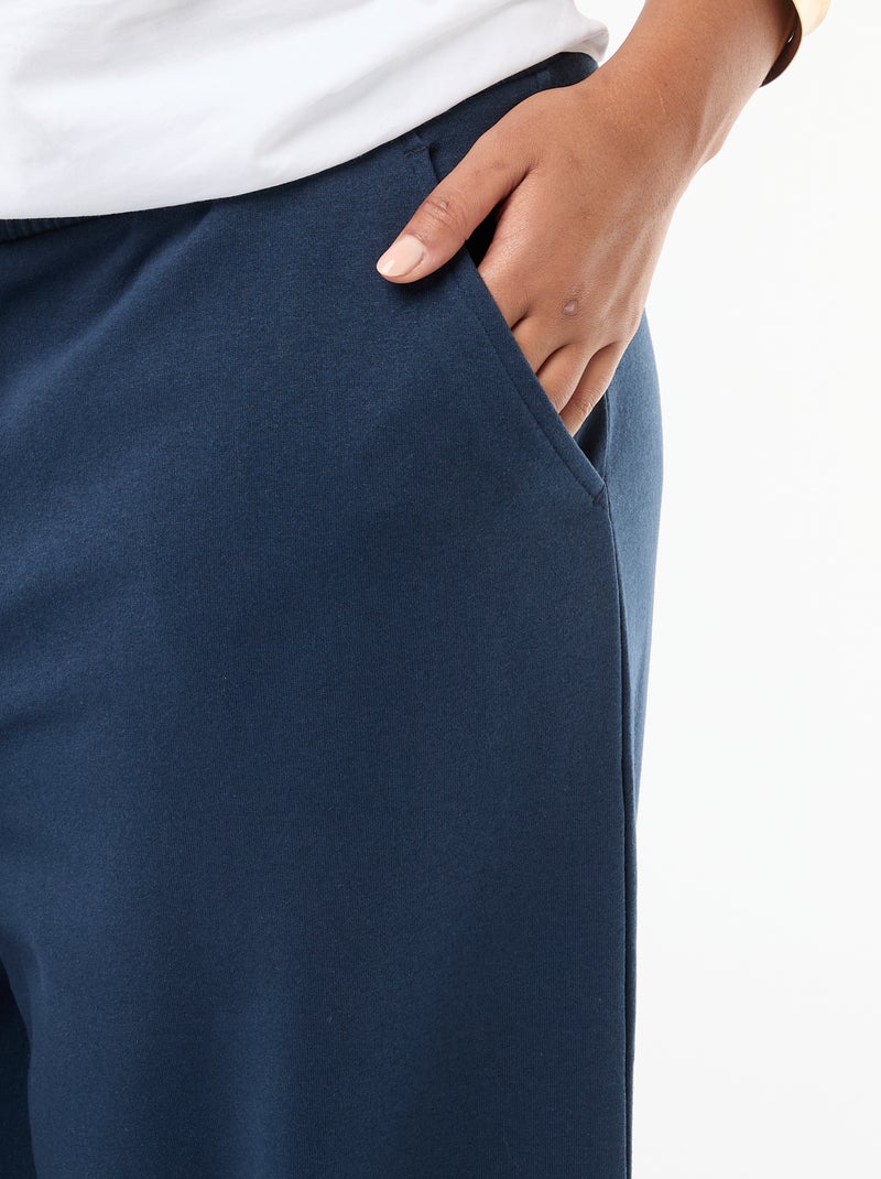 Jogging large uni Bleu - Kiabi