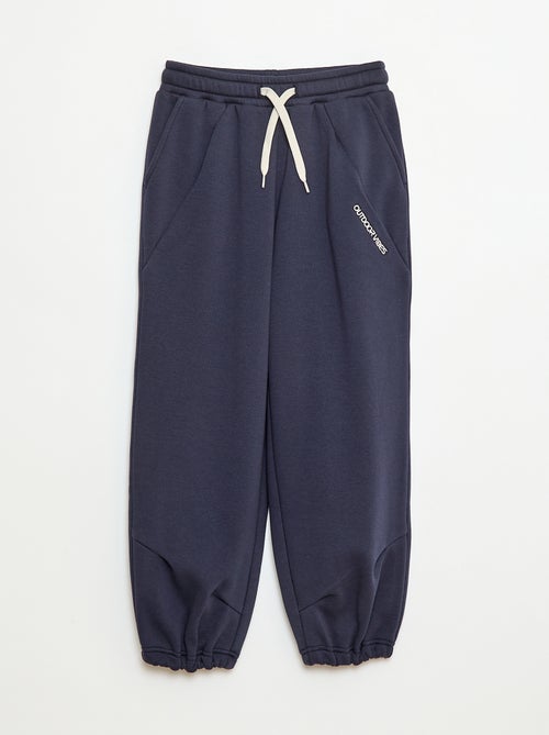 Jogging large uni en coton - Kiabi