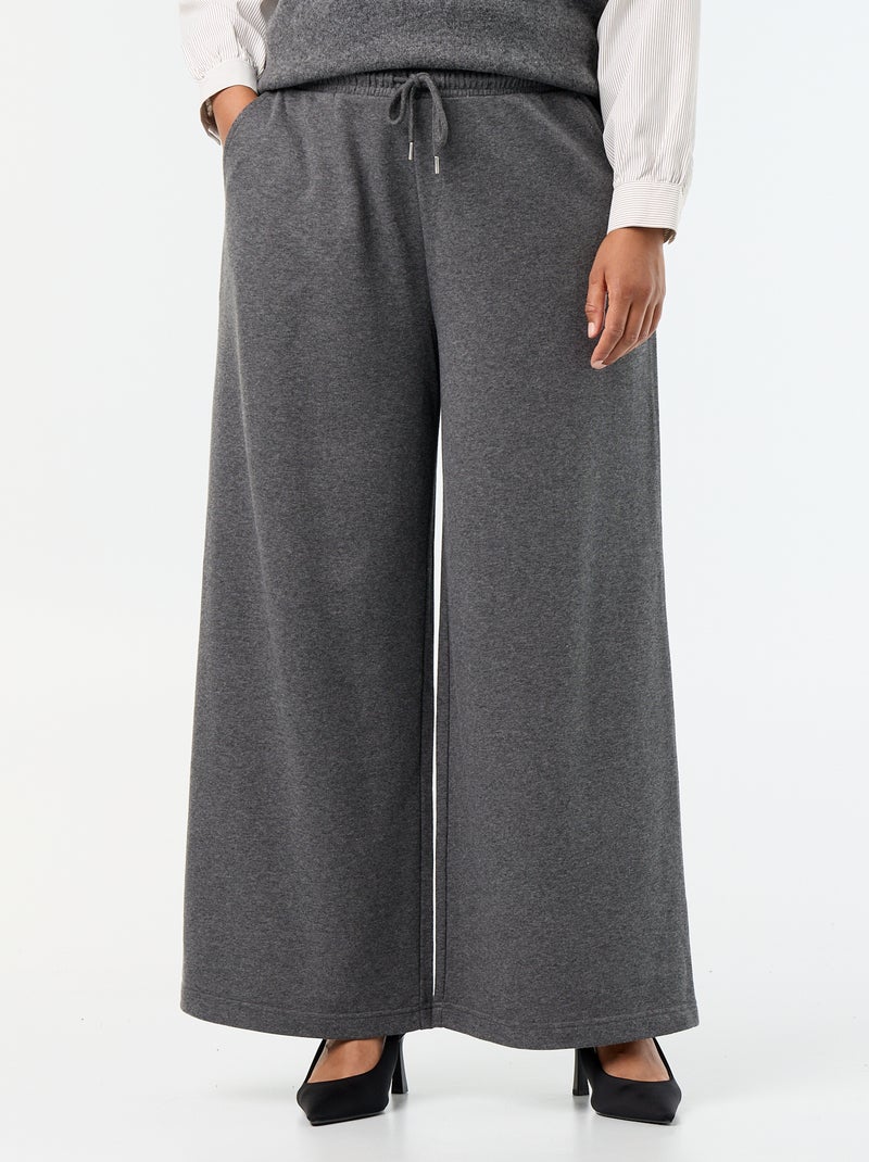 Jogging large uni Gris - Kiabi