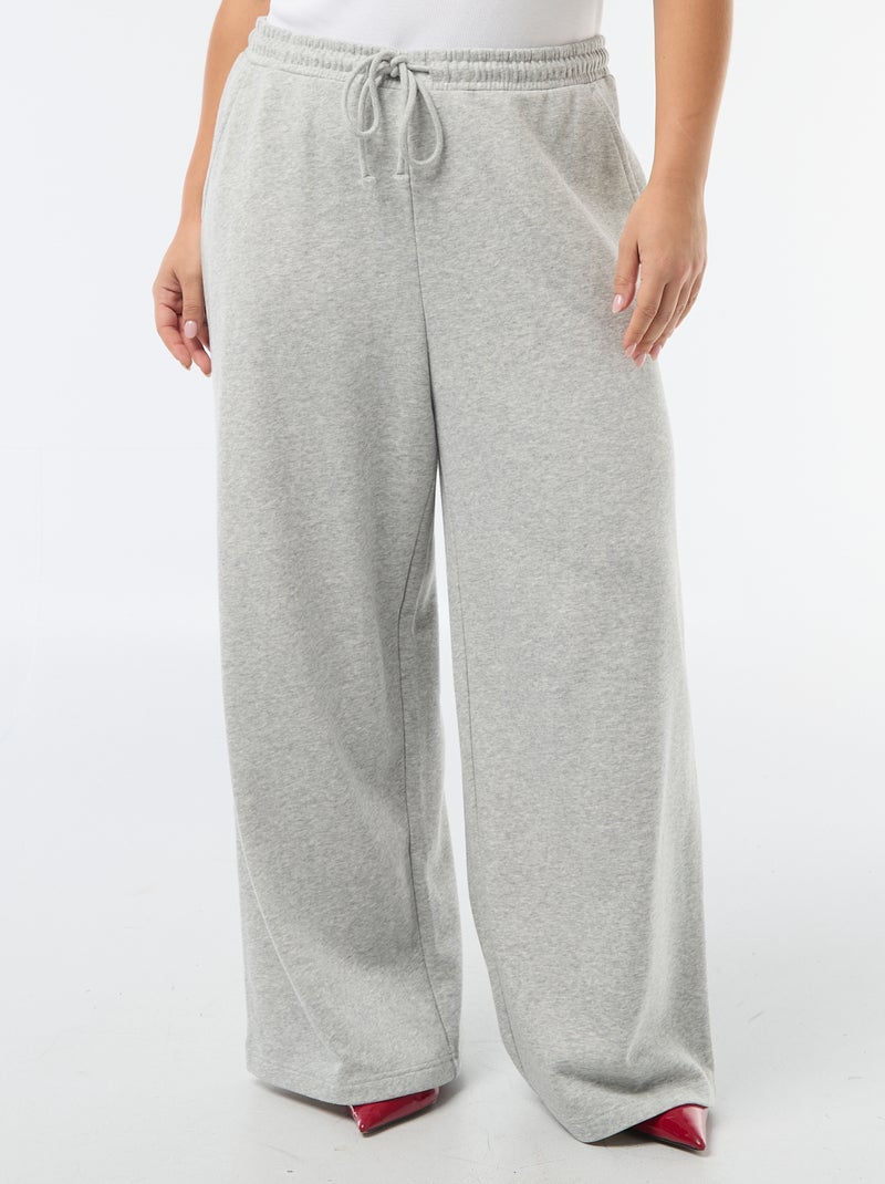 Jogging large uni Gris - Kiabi