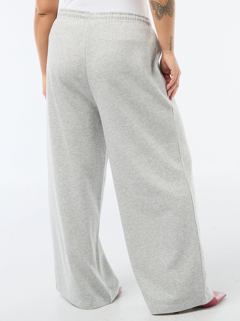 Jogging large uni Gris - Kiabi