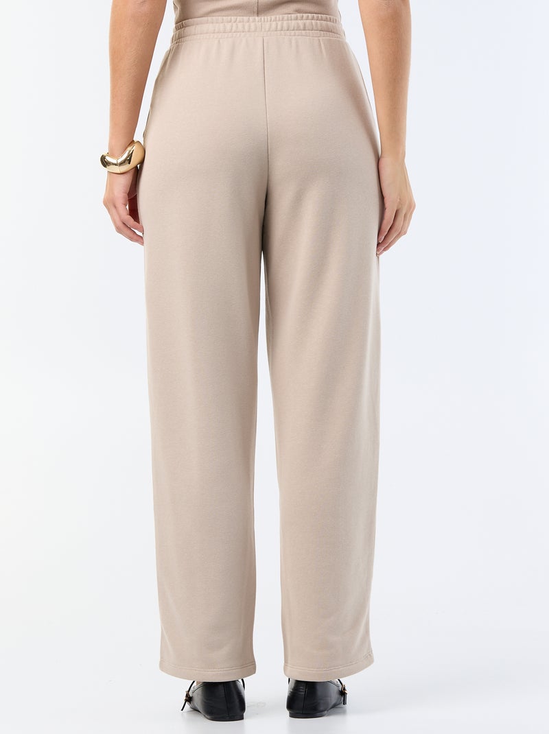 Jogging maille lourde Beige - Kiabi
