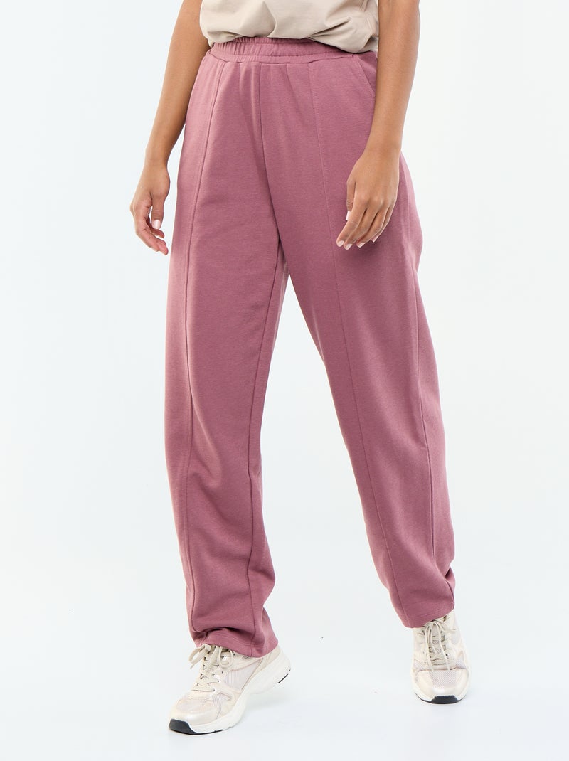 Jogging maille lourde Rose - Kiabi