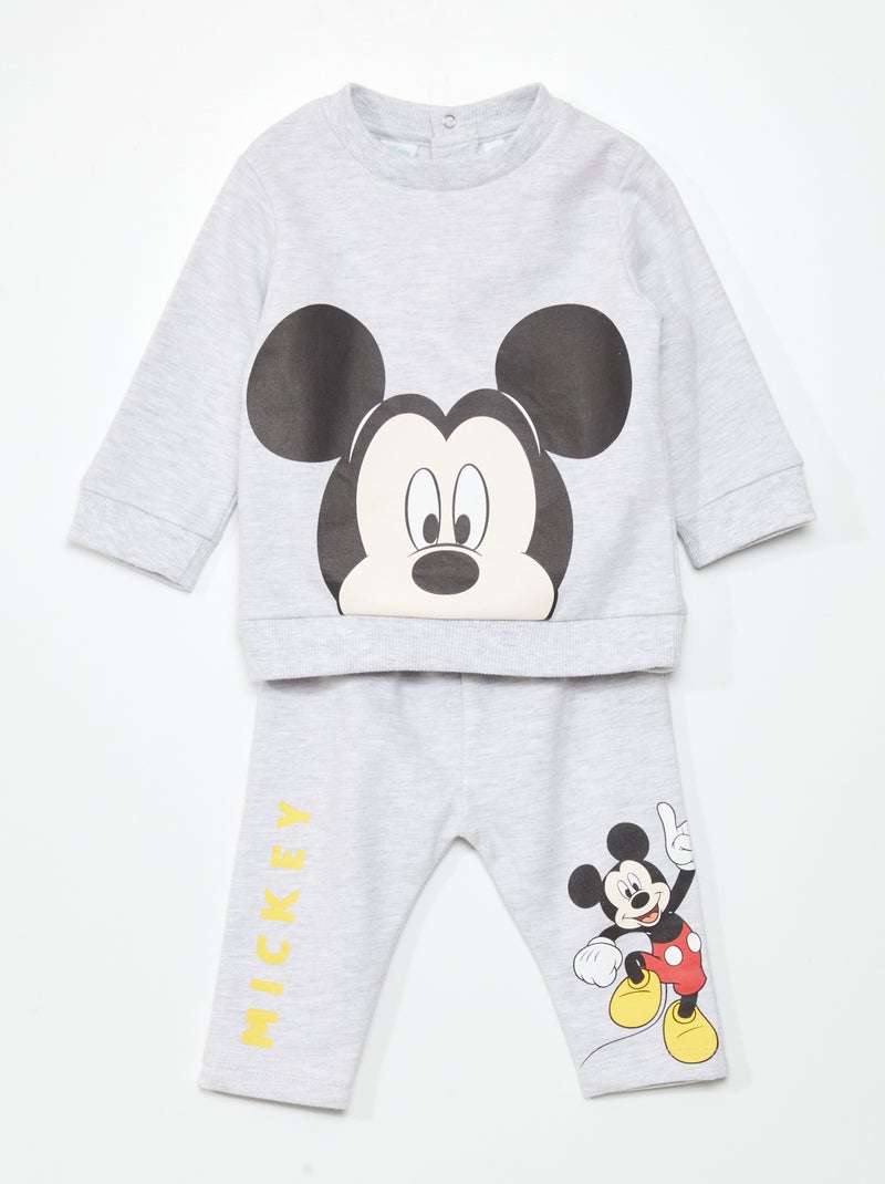 Jogging 'Mickey' sweat + pantalon - 2 pièces Gris - Kiabi