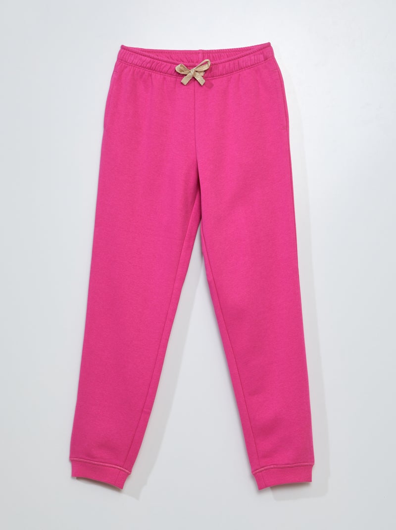 Jogging molletonnée à taille élastiquée Rose - Kiabi